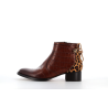 bottine marron en cuir
